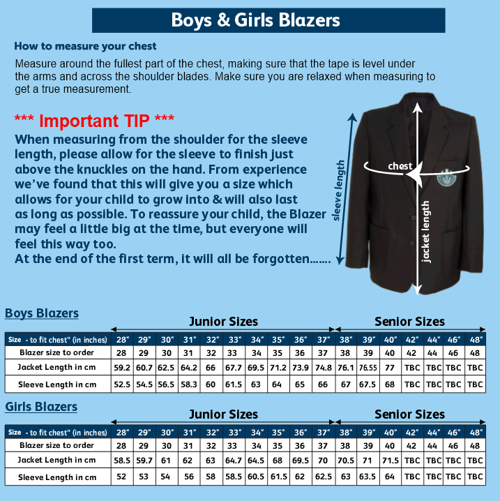 Boys Blazer - Senior Sizes