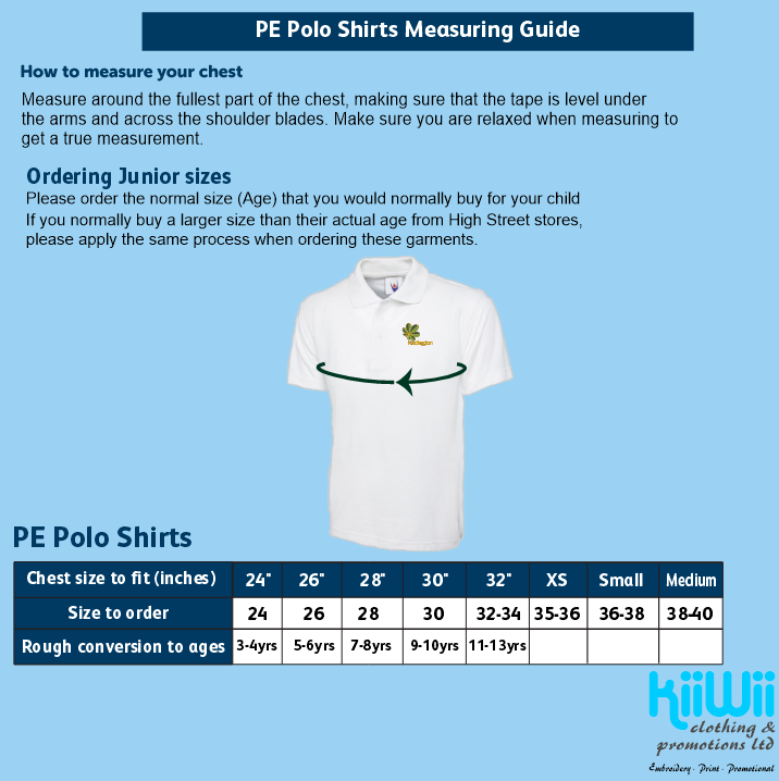 PE Polo Shirt - Junior Sizes
