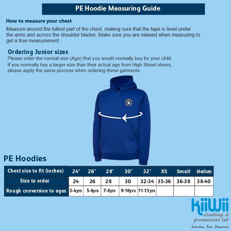 PE Hoodie - Junior Sizes