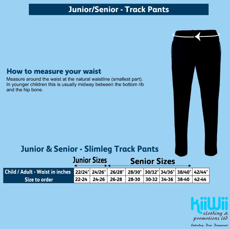 PE Track Pants - Junior Sizes