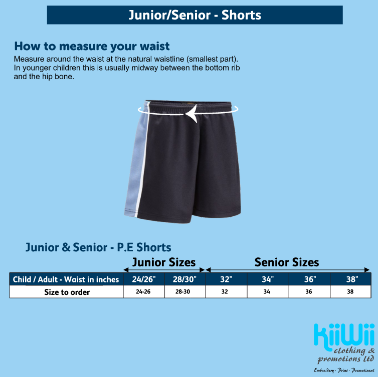PE Shorts - Senior Sizes