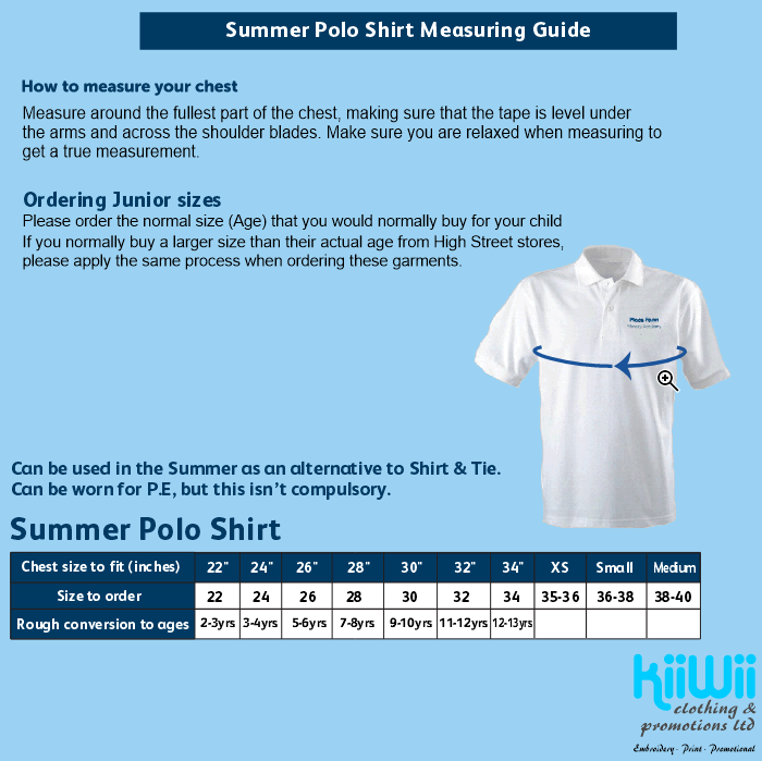Summer Polo Shirt - Senior Sizes