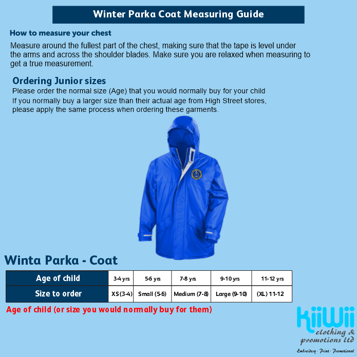Winter Parka - Junior Sizes (S-L)