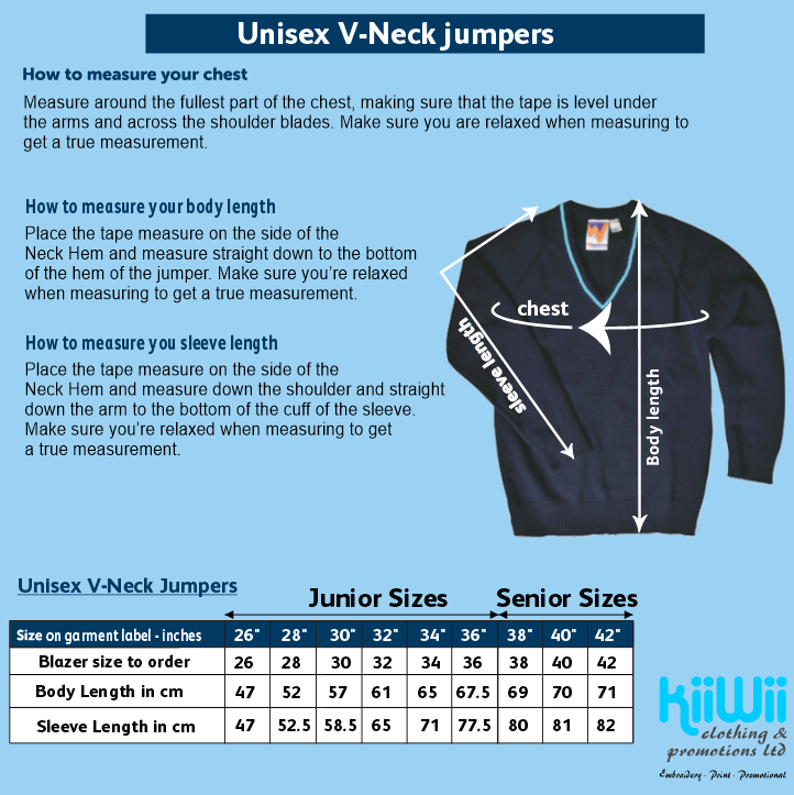 V-Neck Jumper - Senior Sizes