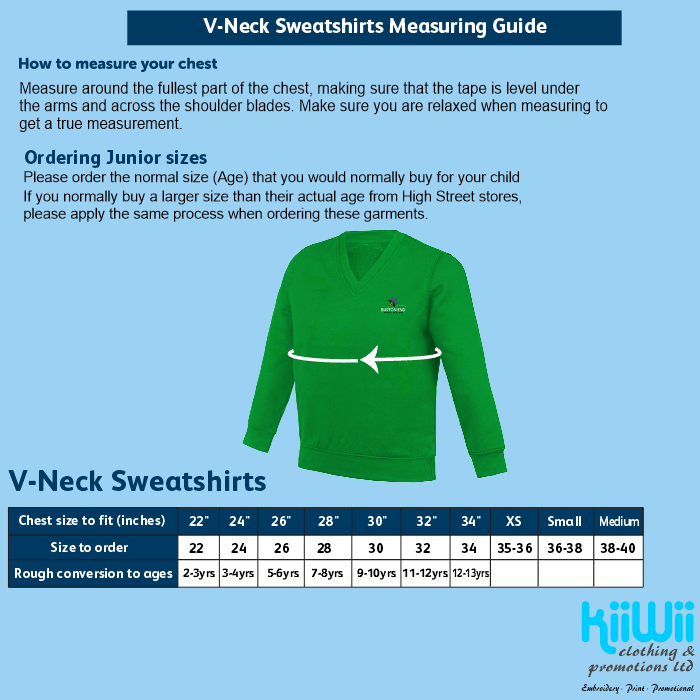 V-Neck Sweatshirt - Junior Sizes