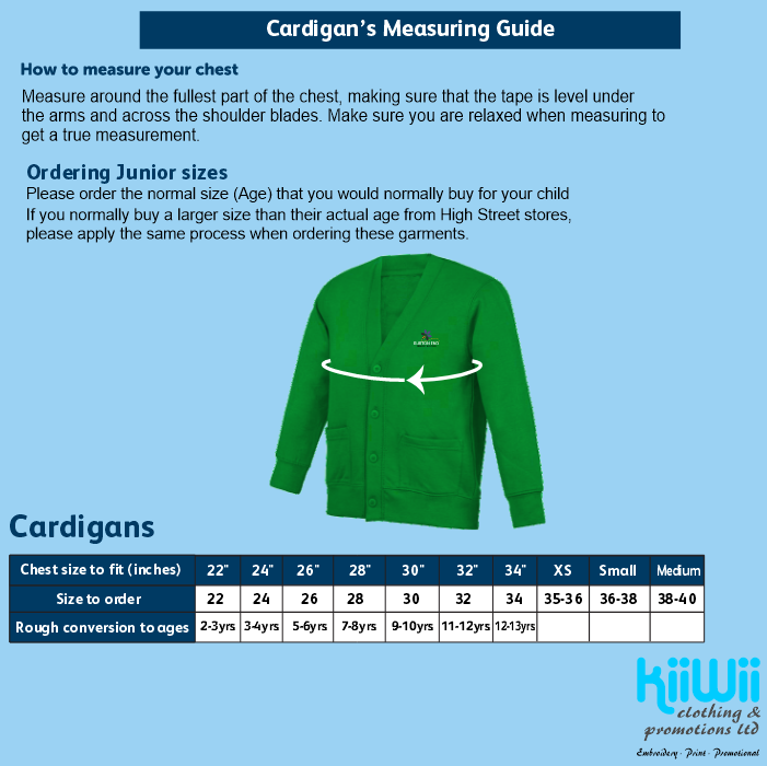 Cardigan - Senior Sizes