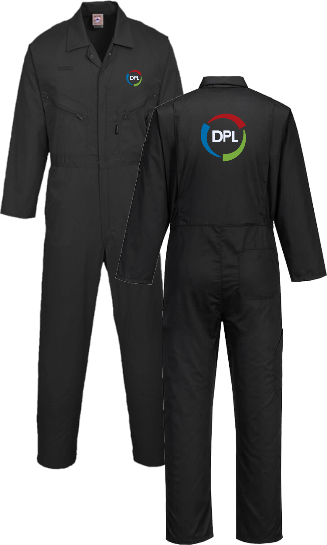 DPL Group Black Portwest Liverpool Zip Coverall