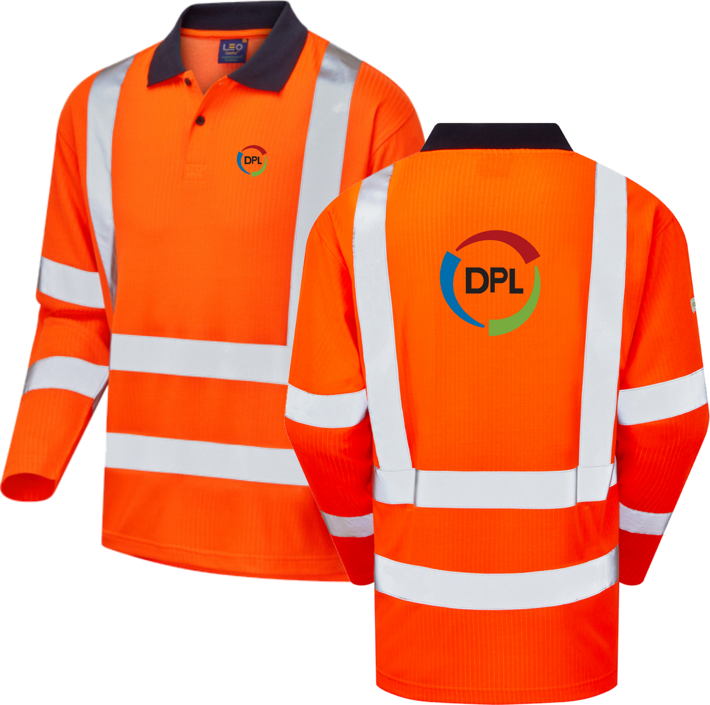 Leo Workwear Swimbridge Hi Vis Orange Polo