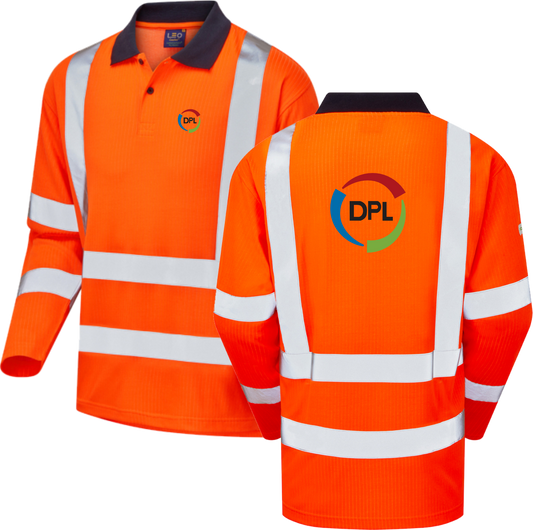 Leo Workwear Swimbridge Hi Vis Orange Polo