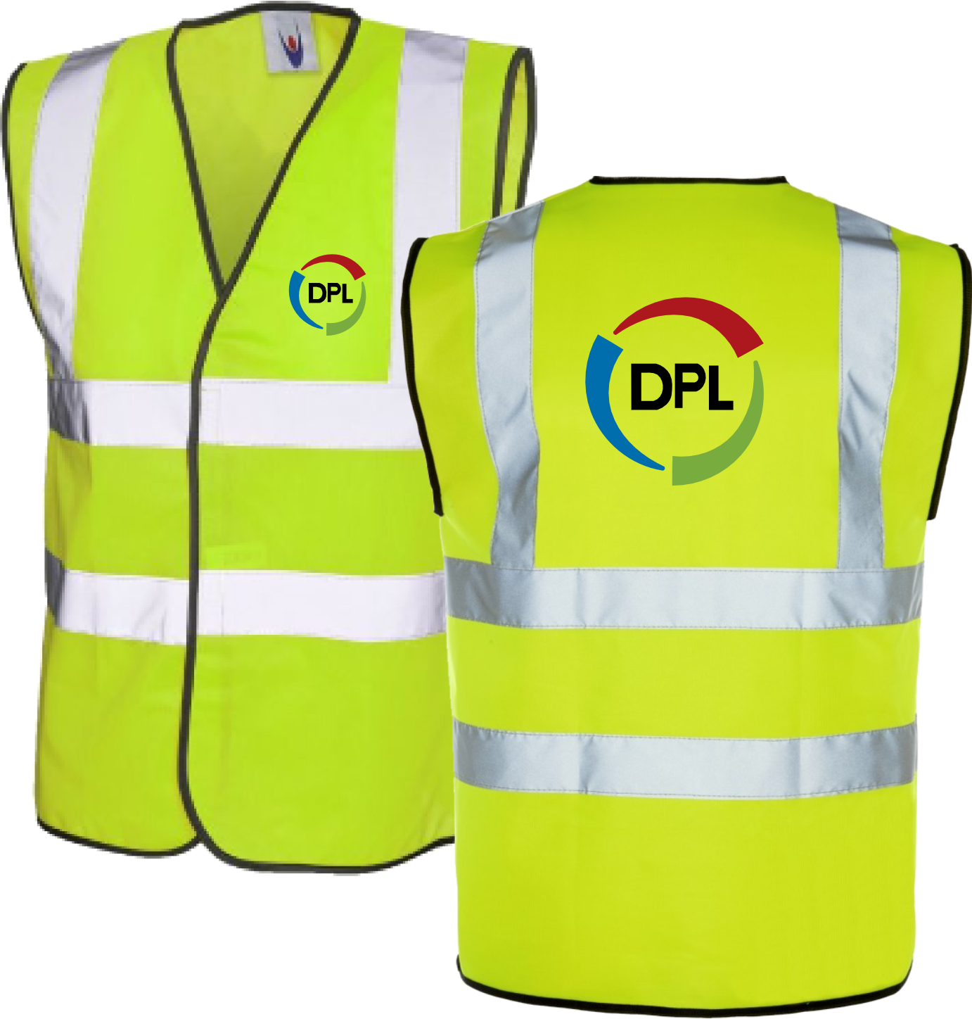 DPL Group Hi Vis Yellow Safety Waistcoat