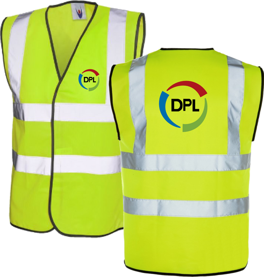 DPL Group Hi Vis Yellow Safety Waistcoat