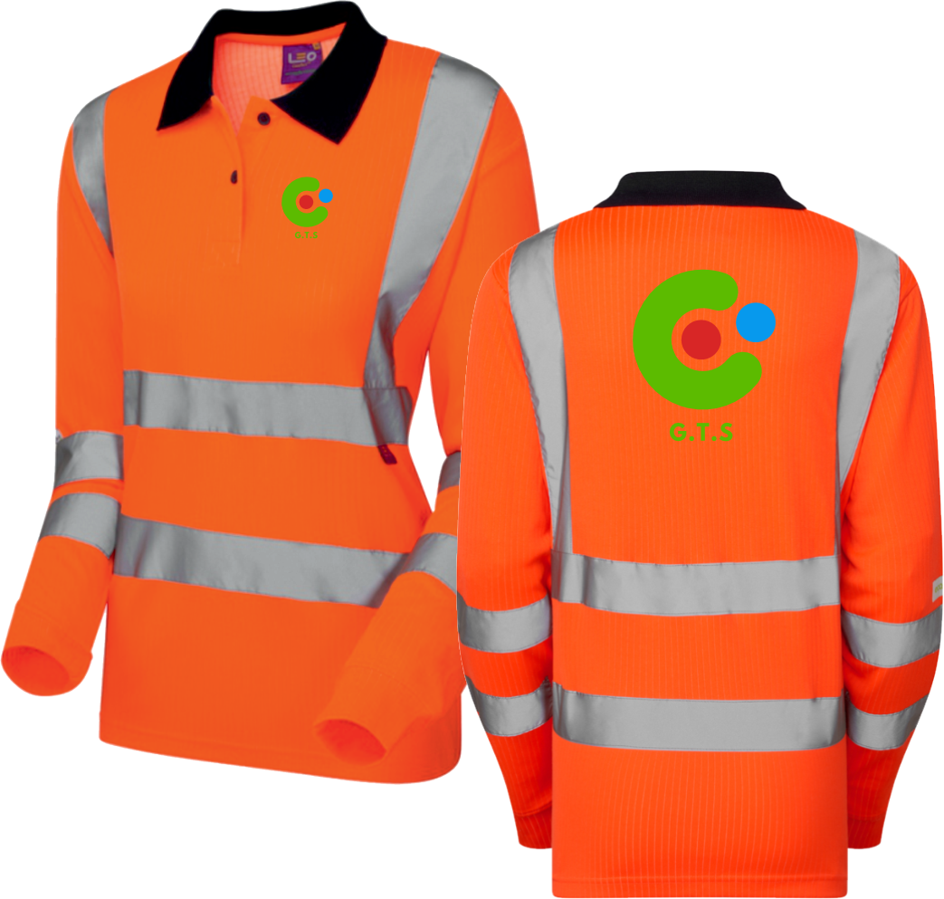Leo Workwear Ladies Beaford Hi Vis Orange Polo