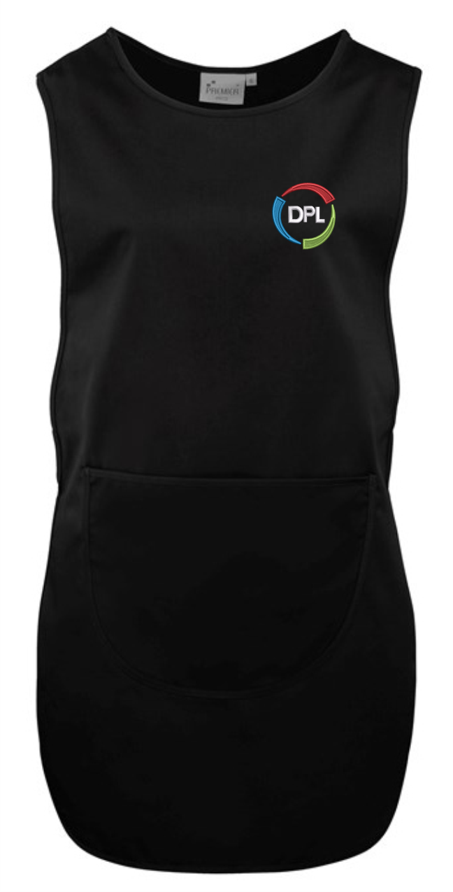 DPL Group Portwest Black Long Length Tabard with Pocket