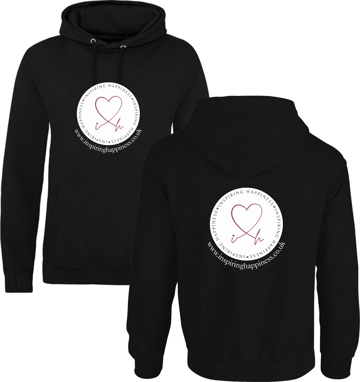 Inspiring Happiness Hoodie With Holes in Sleeves