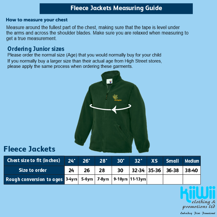 Fleece Jacket - Junior Sizes