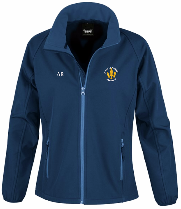 Coupals Primary - Staff Ladies Softshell Jacket with initials (Ladies Cut Sizing)