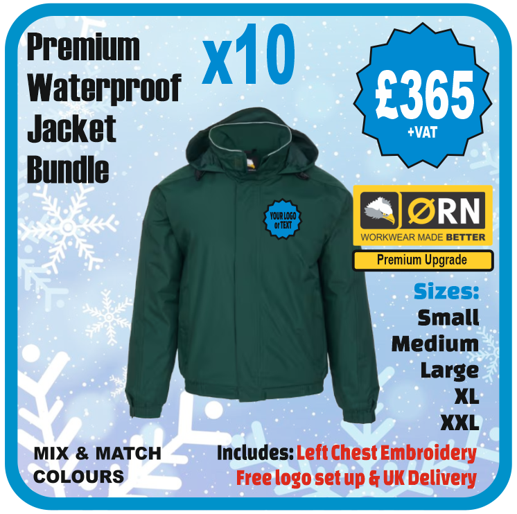 Orn Workwear Fulmar Waterproof Jacket Pack of 10