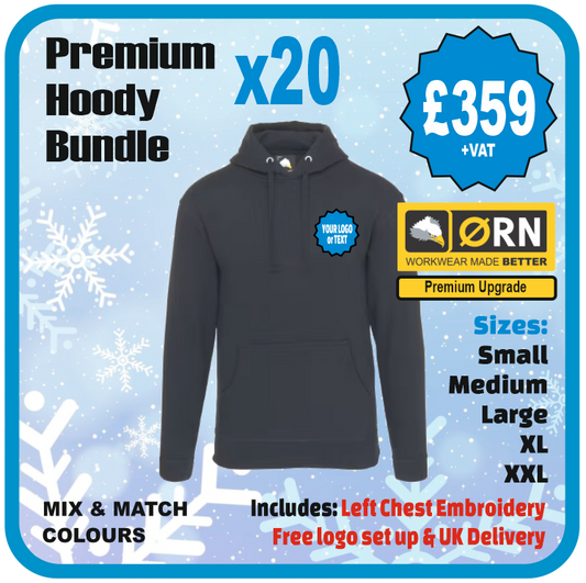 Orn Workwear Premium Owl Hoodie Pack of 20