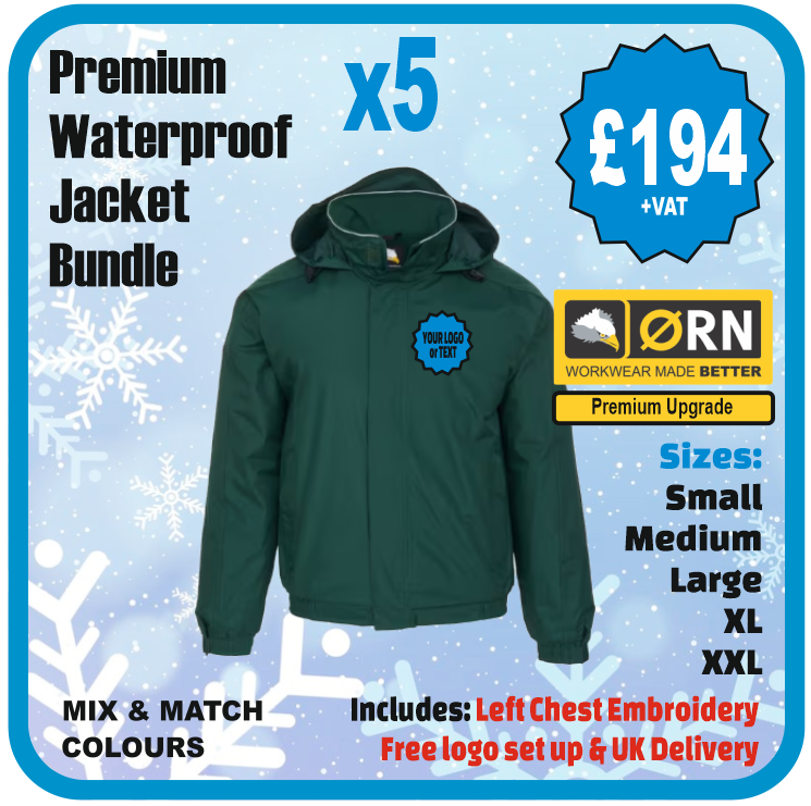 Orn Workwear Fulmar Waterproof Jacket Pack of 5