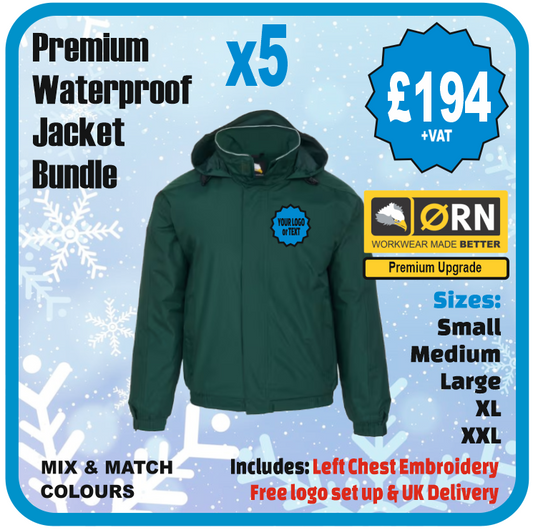 Orn Workwear Fulmar Waterproof Jacket Pack of 5