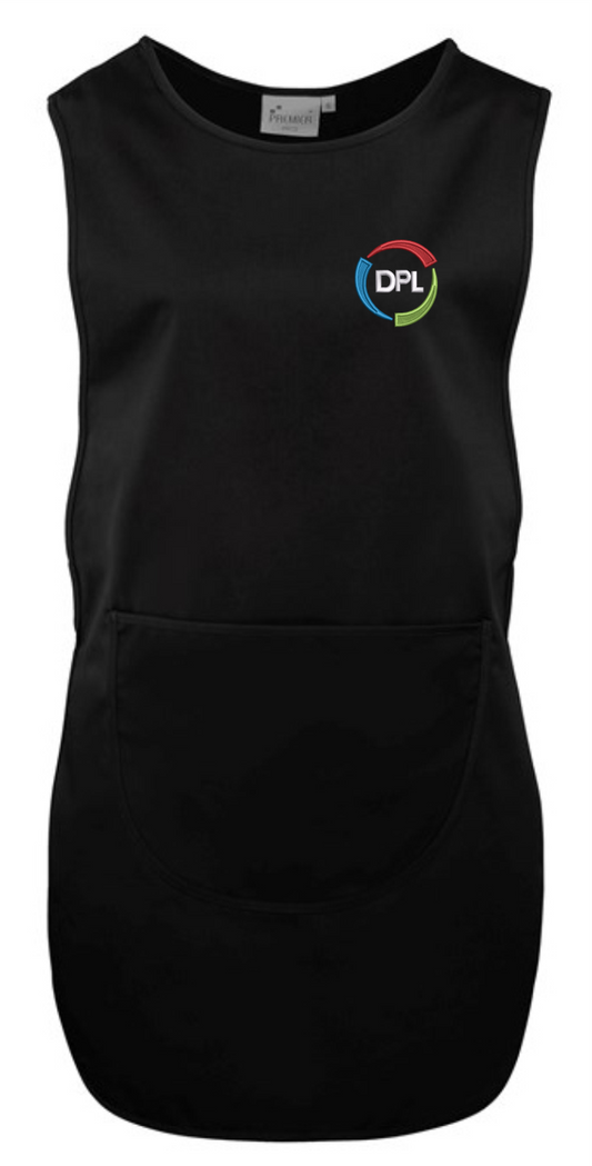 DPL Portwest Black Long Length Tabard with Pocket