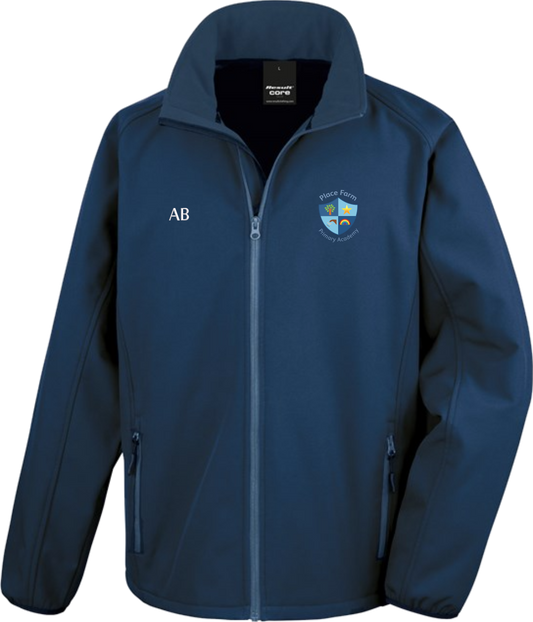 Place Farm Primary - Staff Softshell Jacket with Initials (Unisex Sizing)