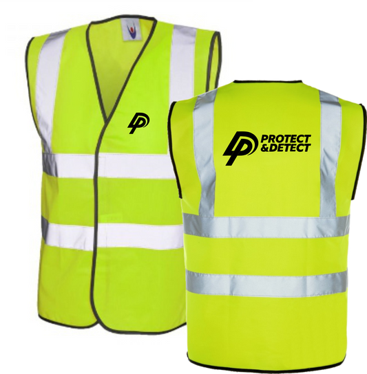 Protect & Detect Hi Vis Yellow Safety Waistcoat