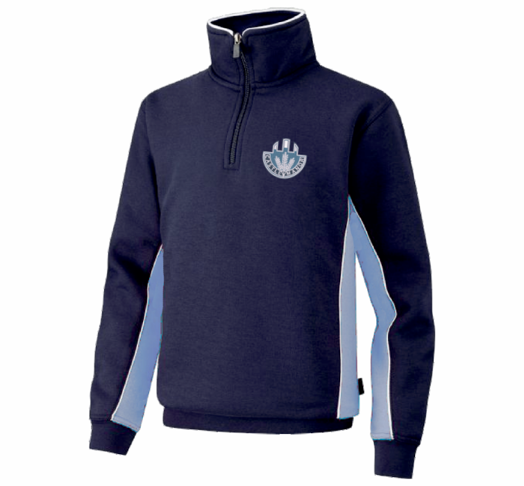 1/4 Zip PE Sweatshirt - Junior Sizes