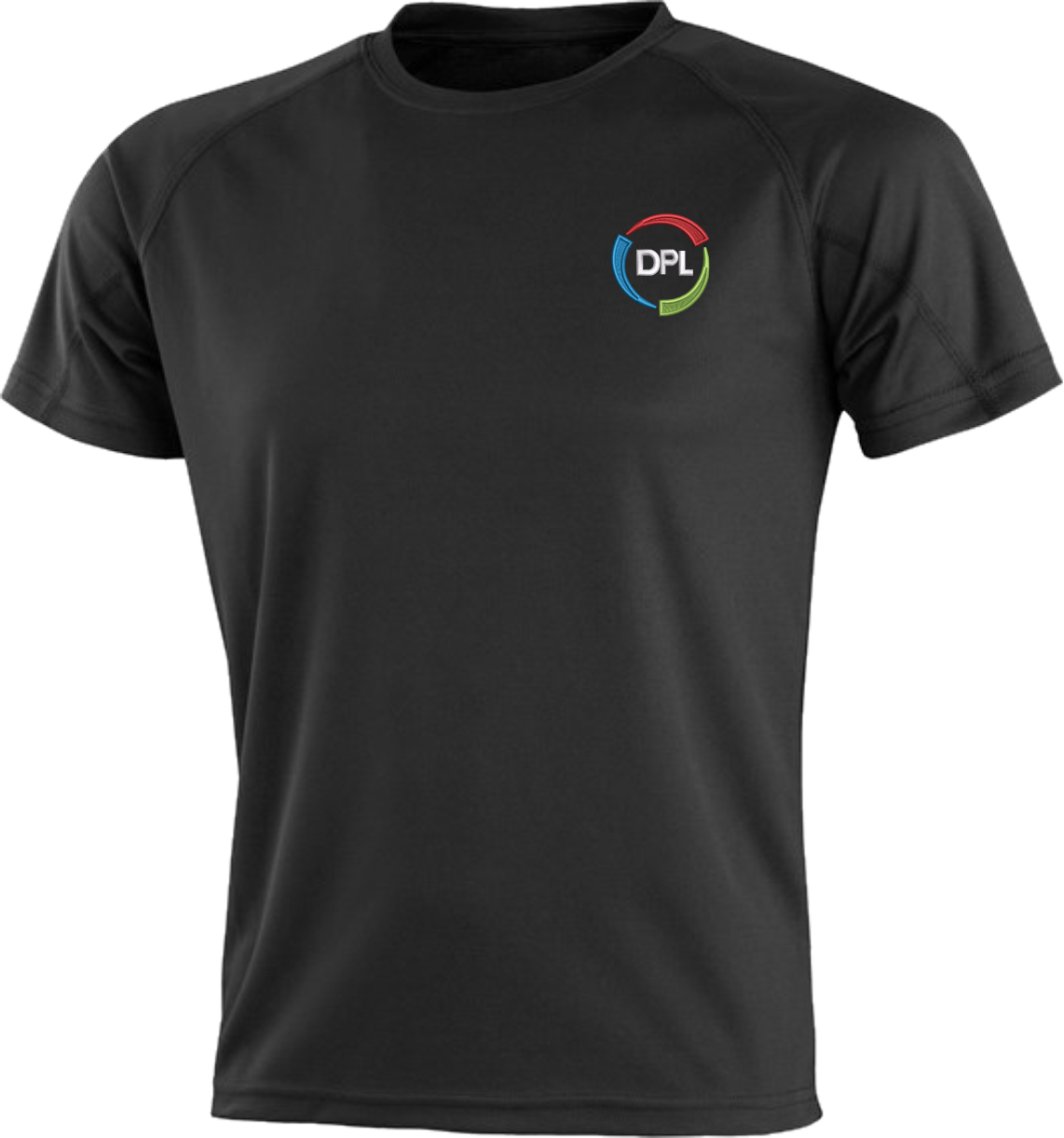 DPL Black Sports Fabric Tee Shirt