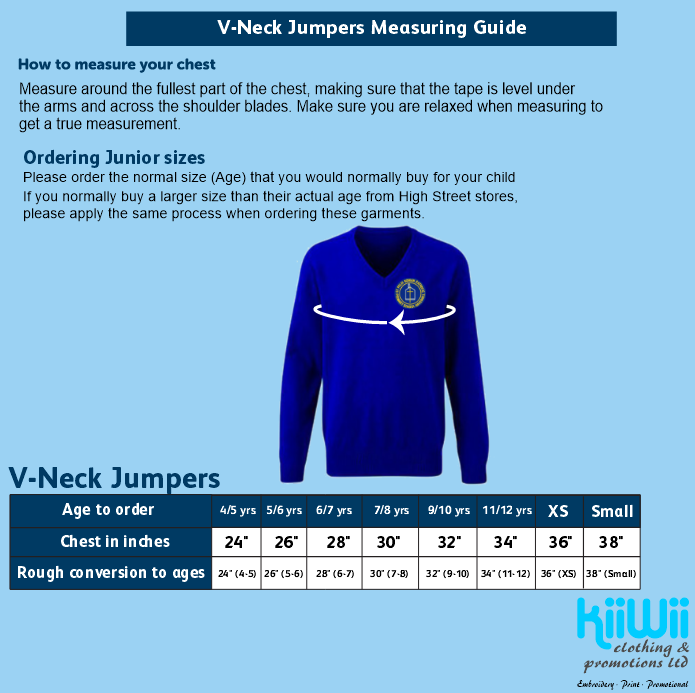 V-Neck Jumper - Senior Sizes